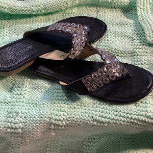 Action Black Sandal with rhinestones